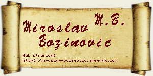 Miroslav Božinović vizit kartica